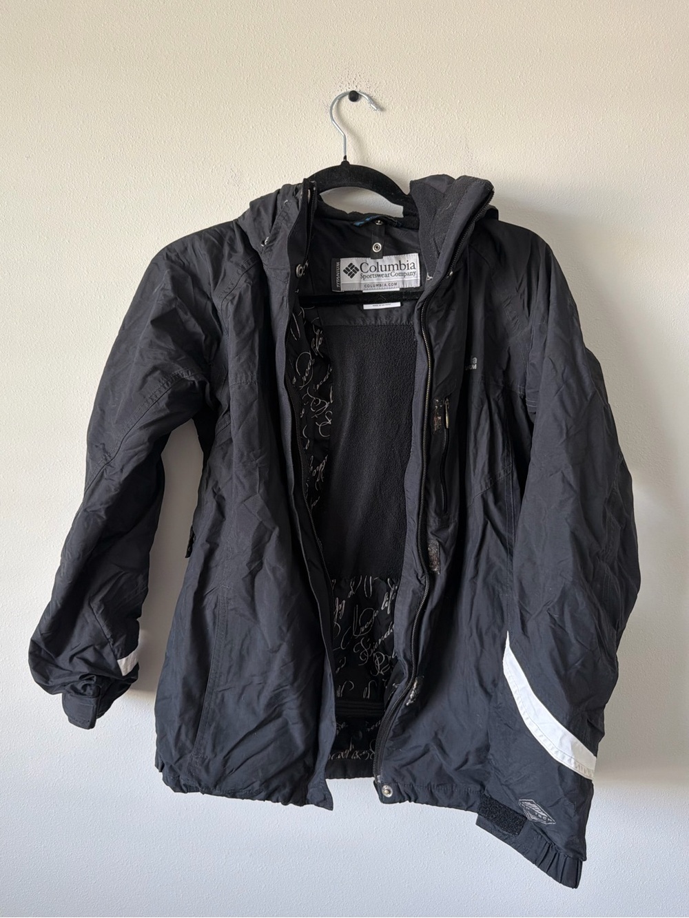 Columbia Black Snow Rain Jacket